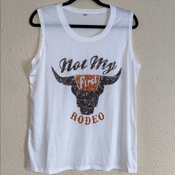Not My First Rodeo Tank Top Size Large - Picture 3 of 4